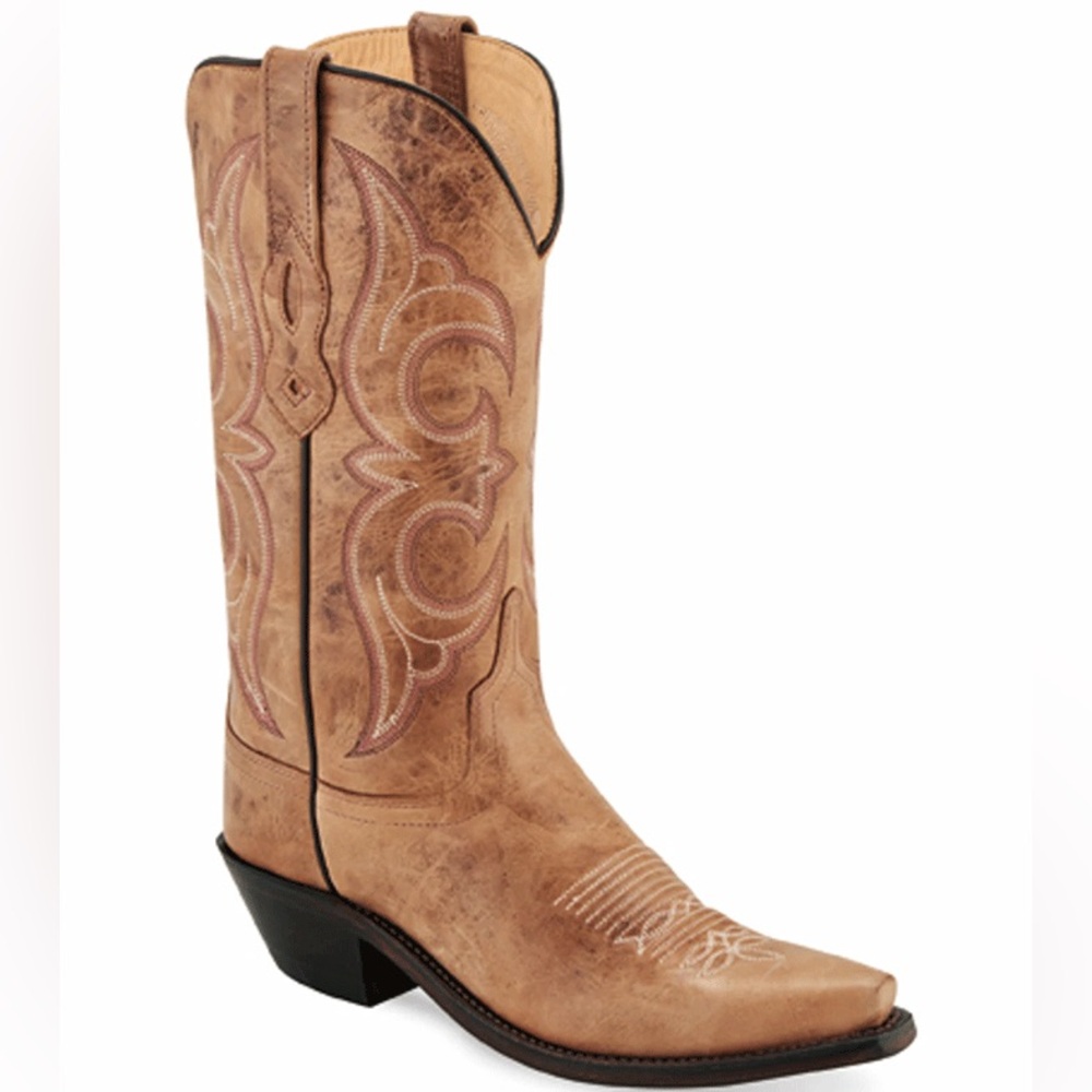 Old West Tan Cowboy Boots